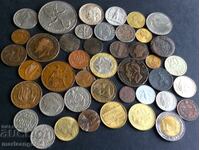 Set of 43 coins (2 silver coins, Italy, England and others)