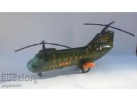 Old metal Japanese toy military helicopter