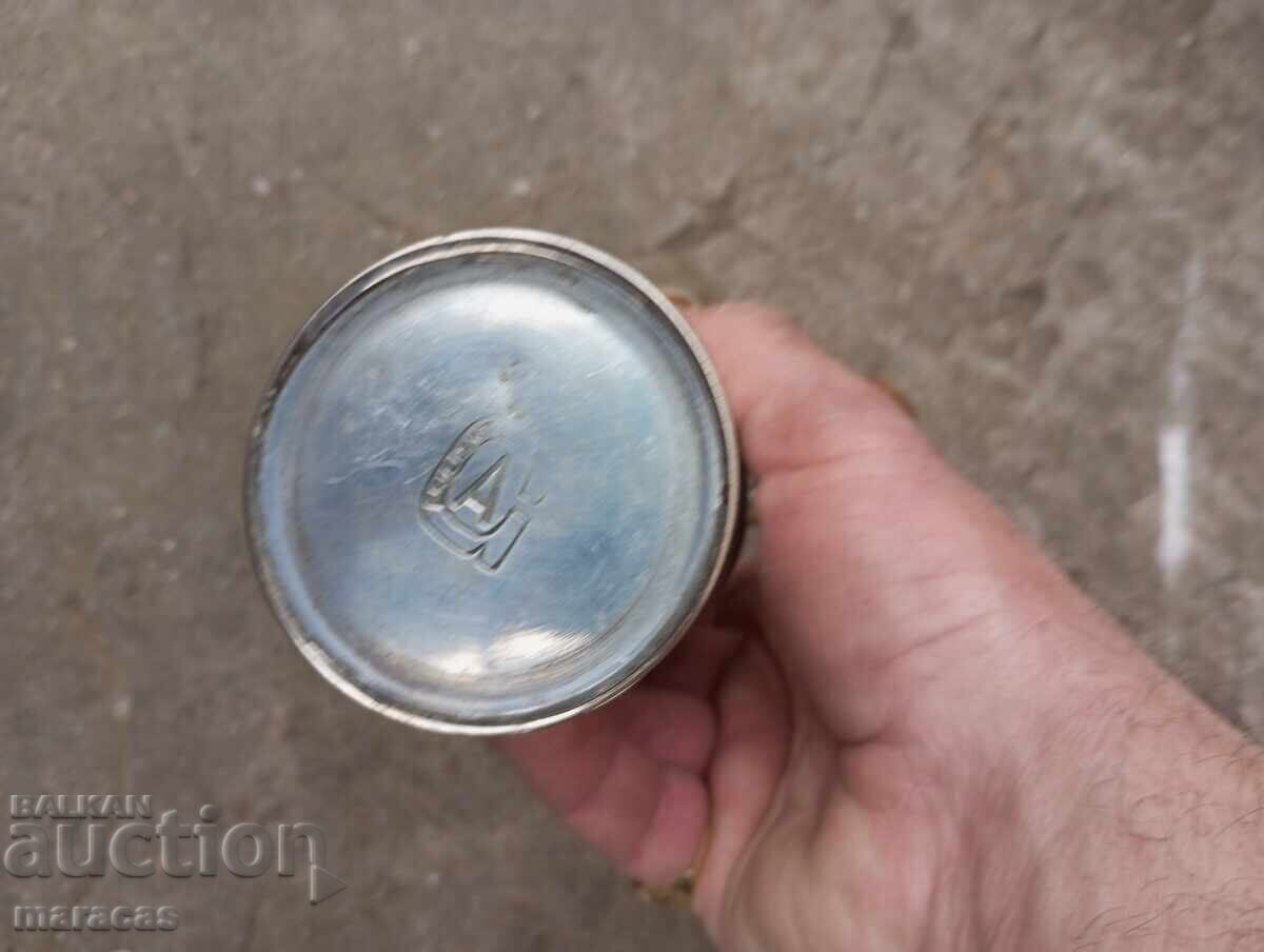 Аукцион Комплект метални чашки с каничка,Стар сервиз