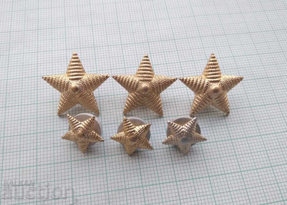 Auction 17925 Five-pointed Star for military uniform - screw - LOT-6pcs Auction 17925 Five-pointed Star for military uniform - screw - LOT-6pcs
