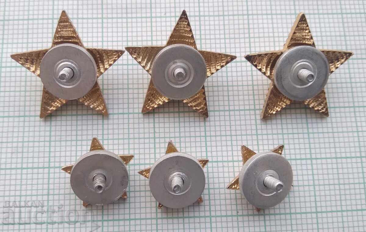 Delivery of 17925 Five-pointed Star for military uniform - screw - LOT-6pcs Delivery of 17925 Five-pointed Star for military uniform - screw - LOT-6pcs