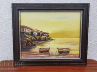 Bulgarian Author's oil painting on fiberboard!!!