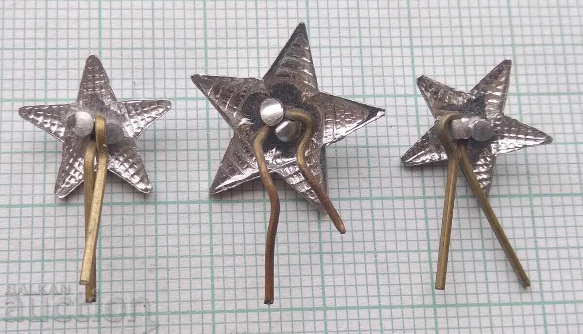 Auction  17936 Star Pentacle for Military Uniform - LOT of 3 pcs