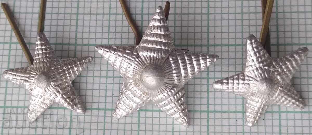 17936 Star Pentacle for Military Uniform - LOT of 3 pcs