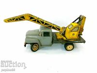 Old Russian toy Zil crane truck