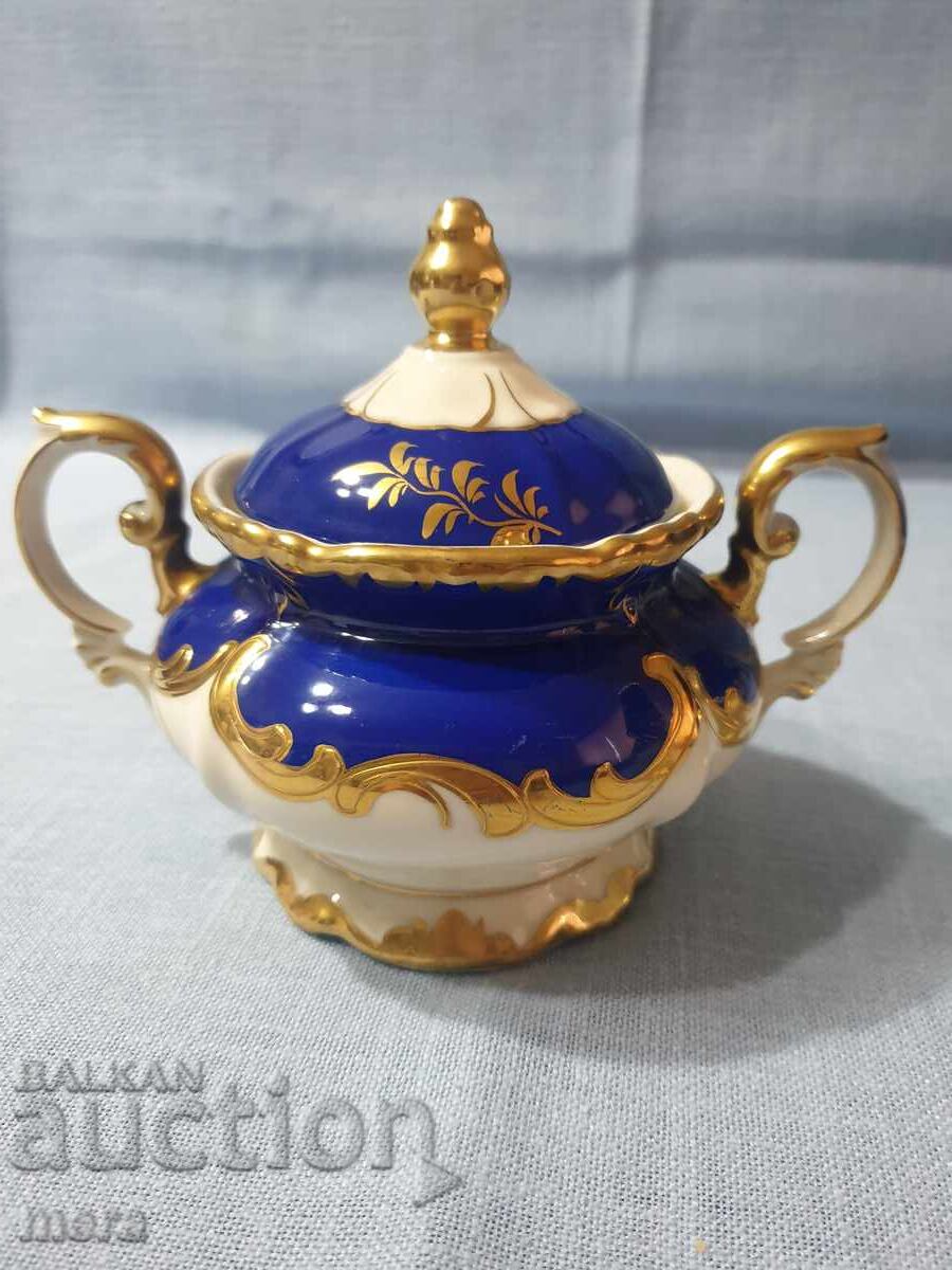 Baroque embossed sugar bowl and latria Severin Handgemalt - 5 Baroque embossed sugar bowl and latria Severin Handgemalt - 5