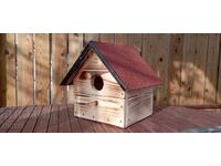 Wooden birdhouse, wooden birdhouse