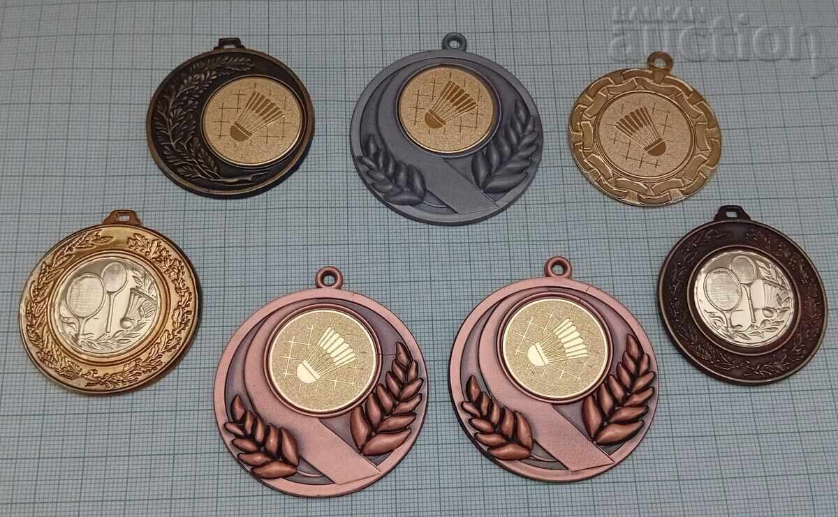 BADMINTON COMPETITIONS ST.ZAGORA 2002/2004 MEDALS LOT 7 NUMBERS BADMINTON COMPETITIONS ST.ZAGORA 2002/2004 MEDALS LOT 7 NUMBERS