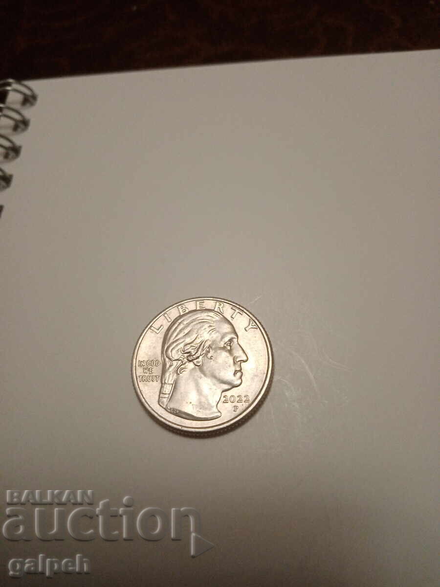 COIN USA - 25 cents 2022 - 2 BGN. with price 2.00 BGN | € 1.02