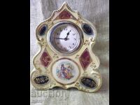 Antique Renaissance porcelain mantel clock