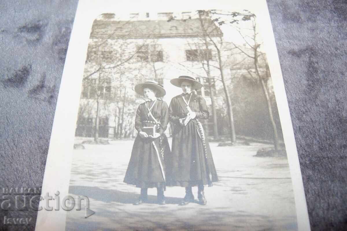 Auction Old postcard photo of schoolgirls in a boarding school Auction Old postcard photo of schoolgirls in a boarding school