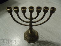 №*7849 old metal / bronze Jewish candlestick, menorah