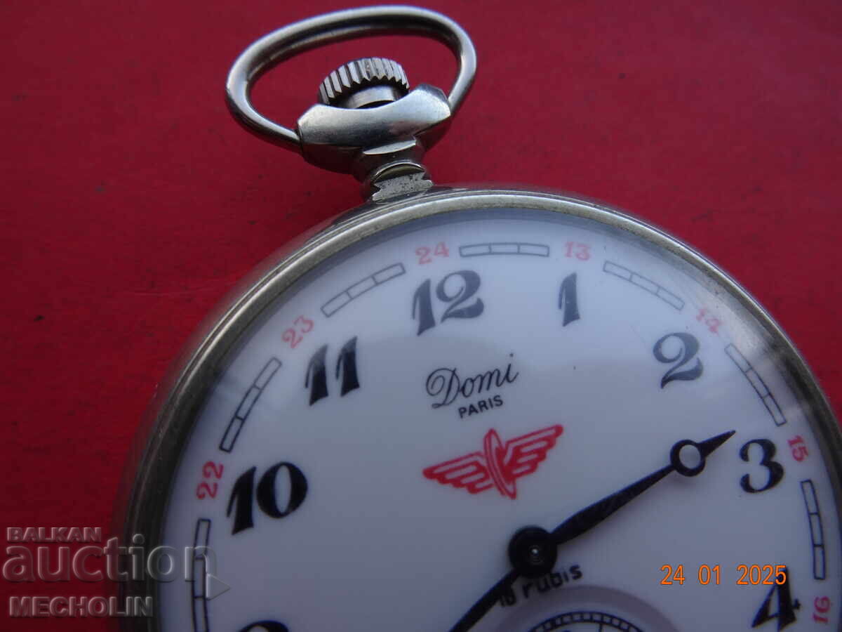 Auction  COLLECTIBLE POCKET WATCH RUSSIAN LIGHTNING DOMI