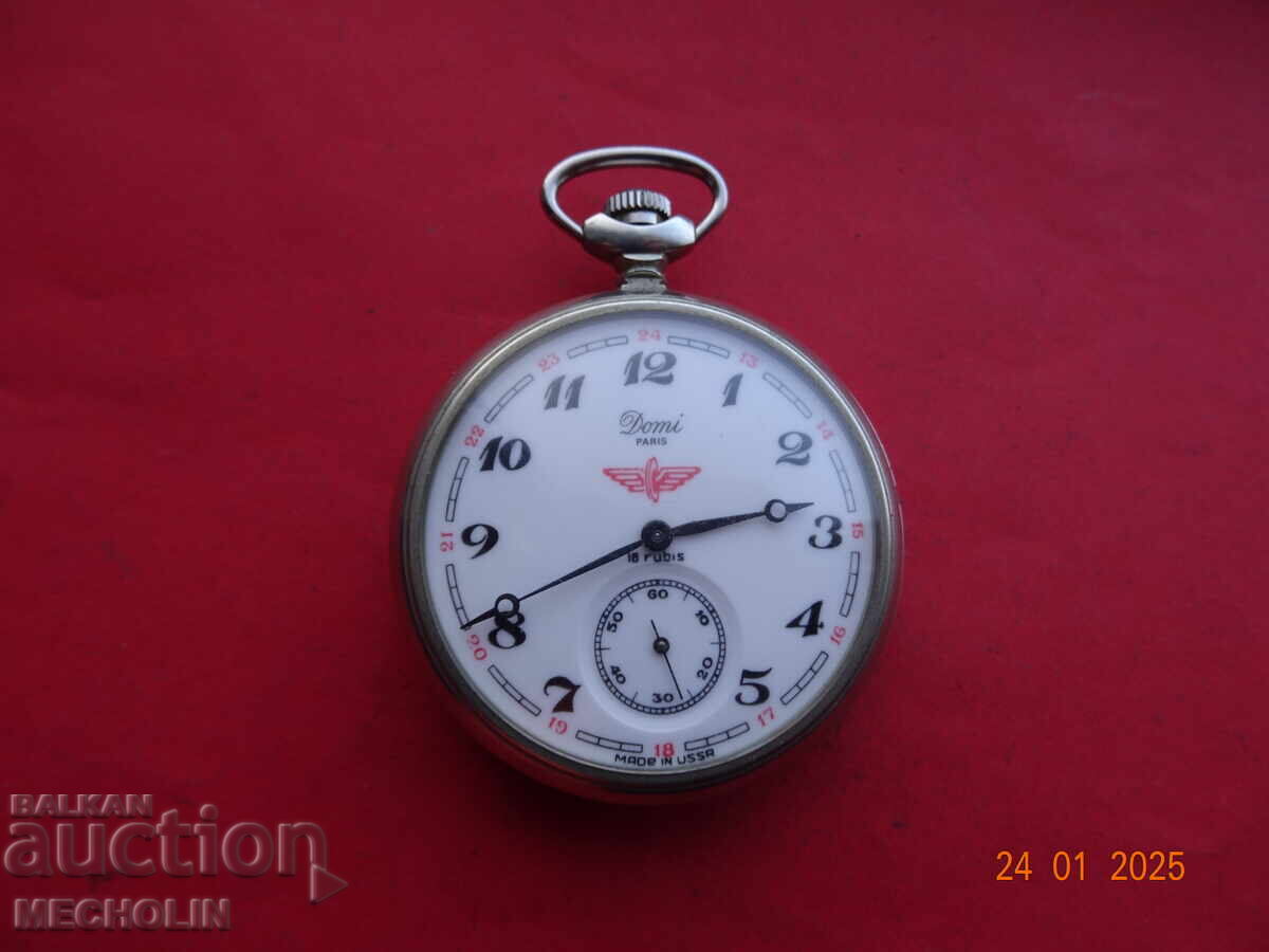 COLLECTIBLE POCKET WATCH RUSSIAN LIGHTNING DOMI