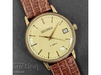 Gold-plated Soviet Men's Watch Sekonda Flight Sekonda USSR