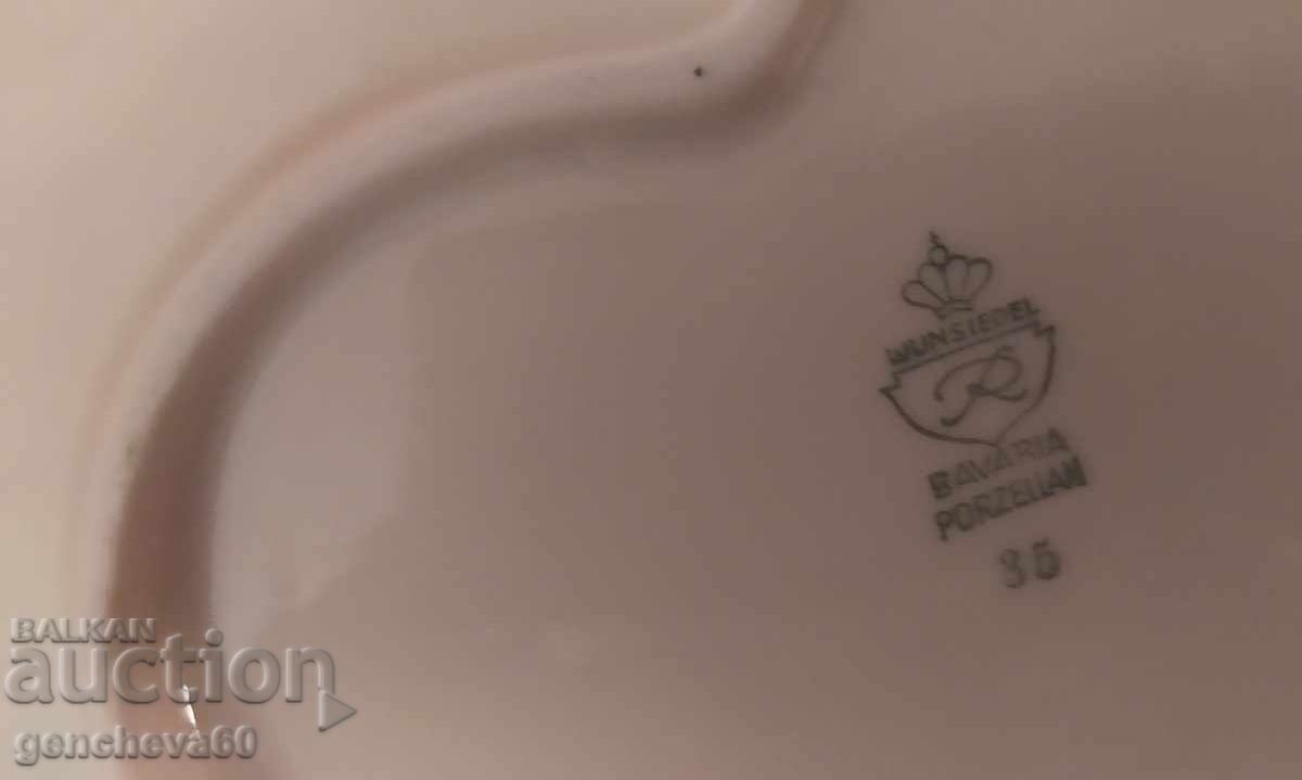 Ретро порцеланова чиния-ябълка Bavaria - 5