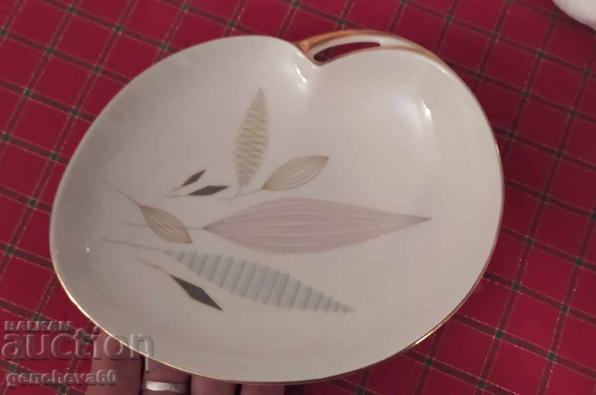 Ретро порцеланова чиния-ябълка Bavaria - 6