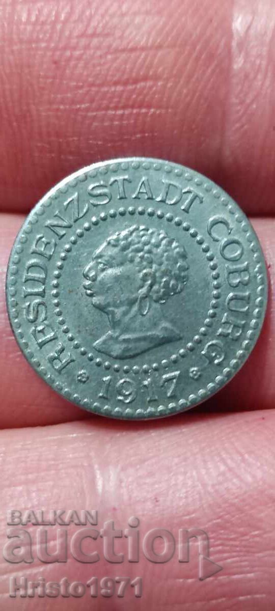 10 pfennig 1917 orașul Coburg cu preț € 15.00 | 29.34 BGN