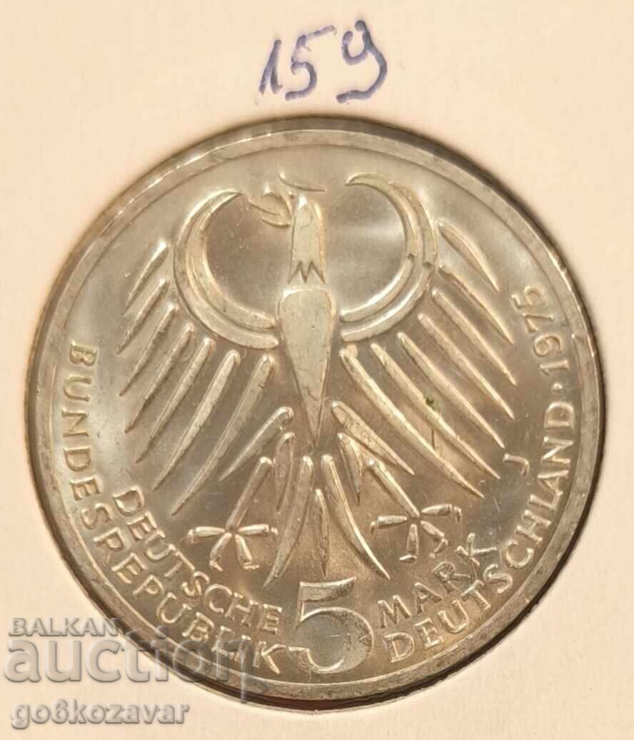 Germany 5 stamps Silver 1975 UNC