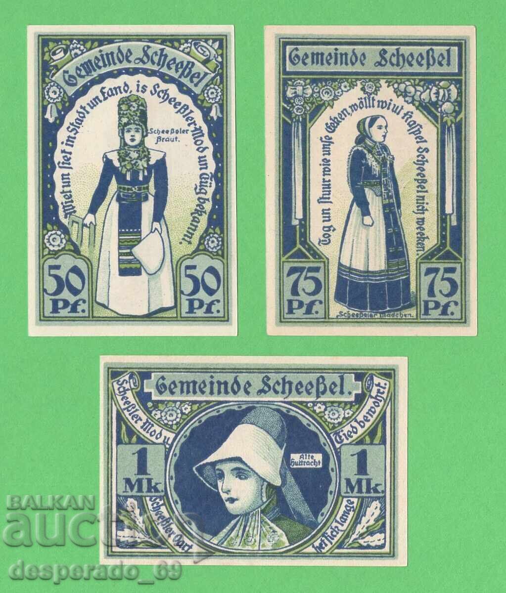 (¯`'•.¸NOTGELD (гр. Scheeßel) 1921 UNC -3 бр.банкноти¸.•'´¯) (¯`'•.¸NOTGELD (гр. Scheeßel) 1921 UNC -3 бр.банкноти¸.•'´¯)