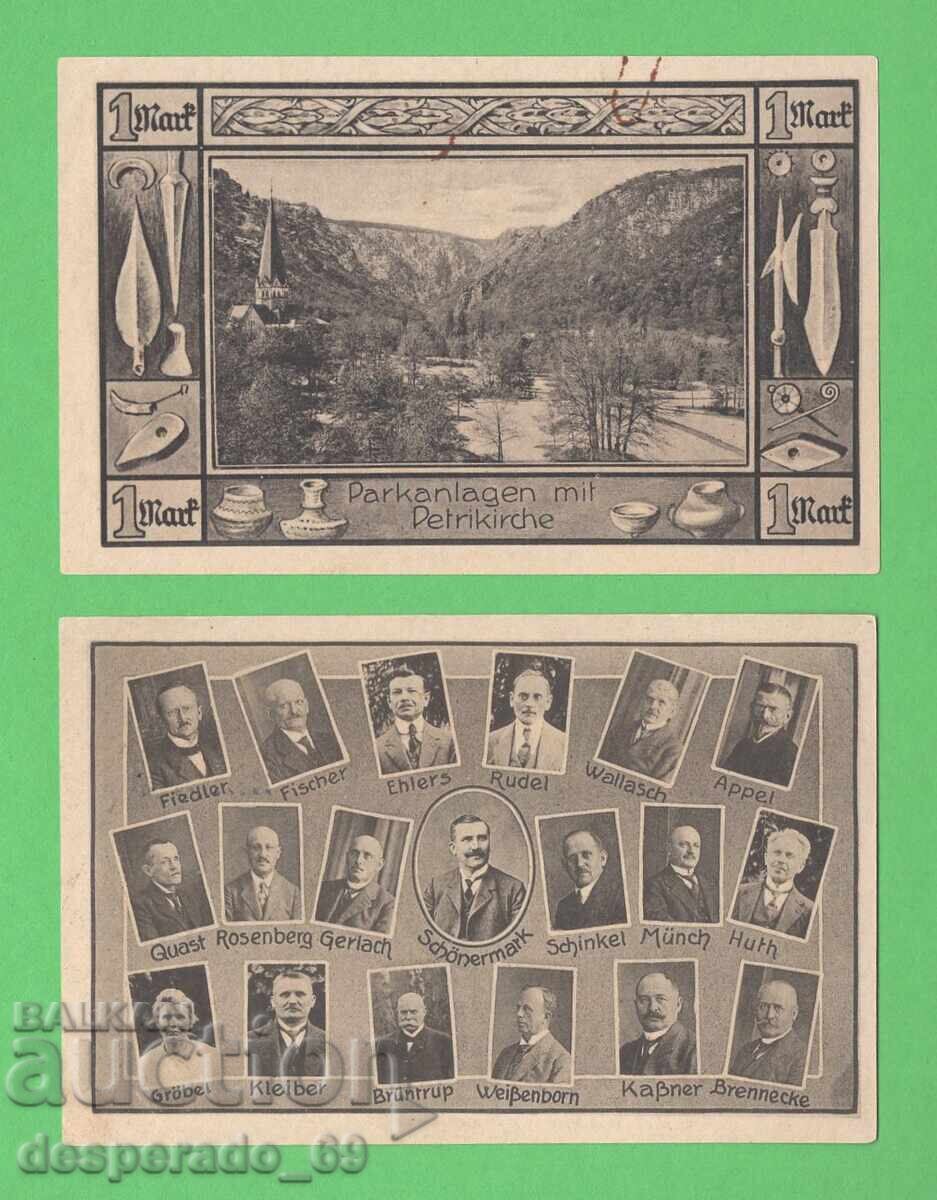 (¯`'•.¸NOTGELD (city of Thale) 1921 UNC- -2 pcs. banknotes¸.•'´¯) (¯`'•.¸NOTGELD (city of Thale) 1921 UNC- -2 pcs. banknotes¸.•'´¯)