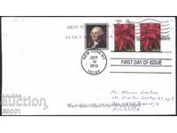 Travel envelope with Flora 2013 Washington stamps from the USA