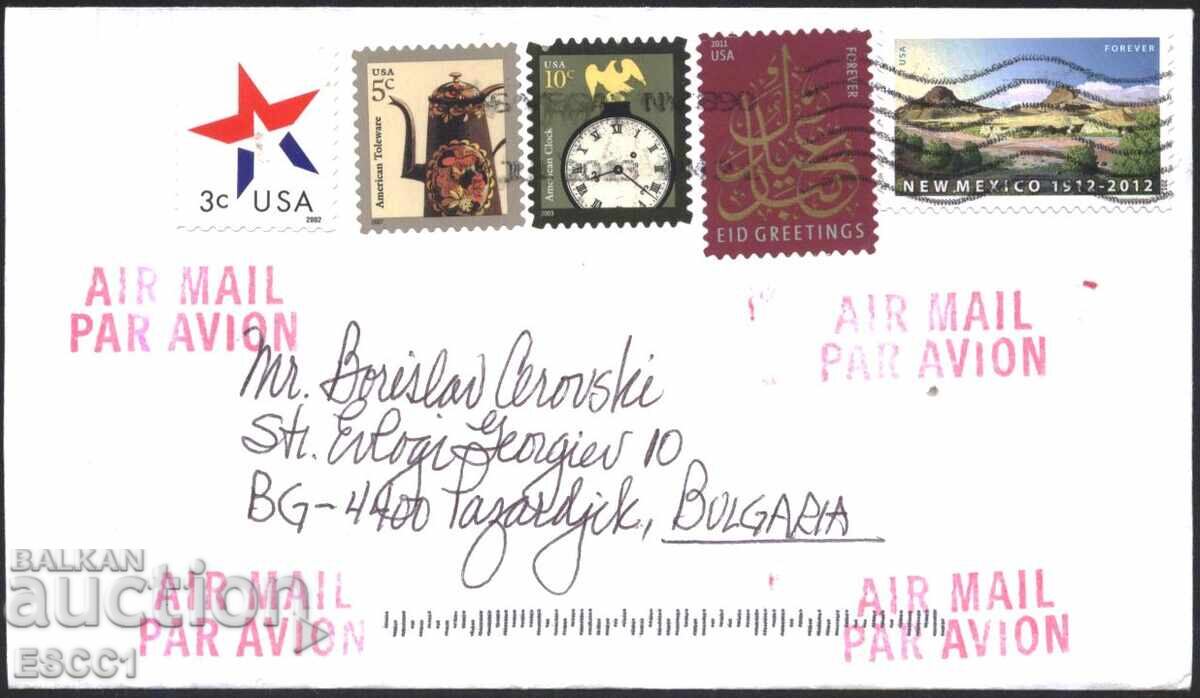 Traveled envelope with New Mexico stamps 2012 Greetings 2012 from the USA Traveled envelope with New Mexico stamps 2012 Greetings 2012 from the USA