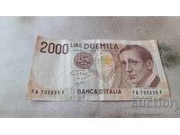 Italy 2000 lire 1990