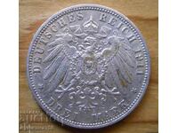 3 Marks 1911 (silver) - Hamburg ( J )