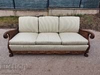 Beautiful vintage solid rattan sofa!!!