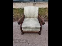 Beautiful vintage armchair solid wood with rattan!!!