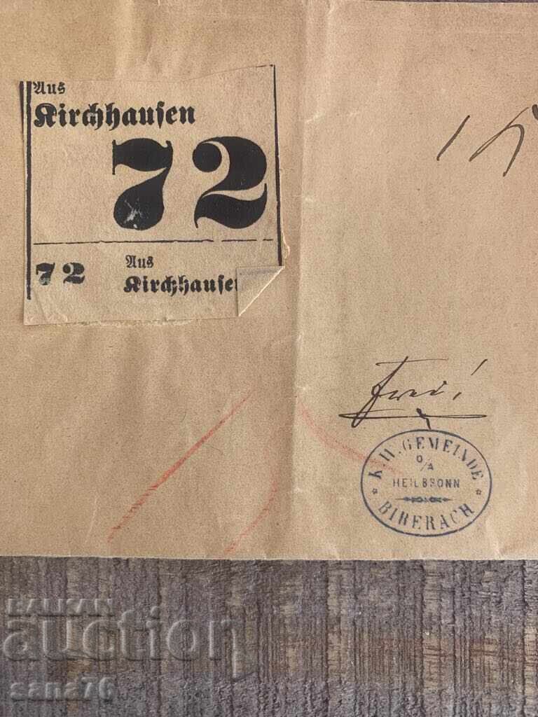Livrarea Plic de călătorie rar din Germania (Württemberg) - 1892 - 4 Livrarea Plic de călătorie rar din Germania (Württemberg) - 1892 - 4