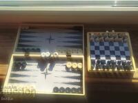 lot of magnetic chess and backgammon