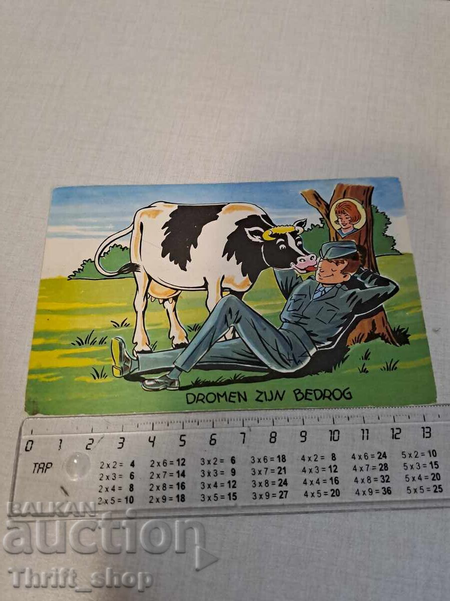 Old postcard - Animation - Humor