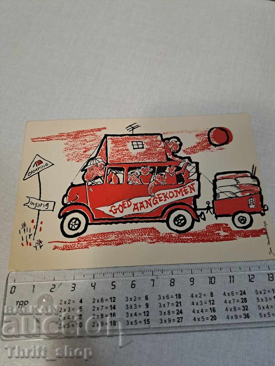 Old postcard - Animation - Humor