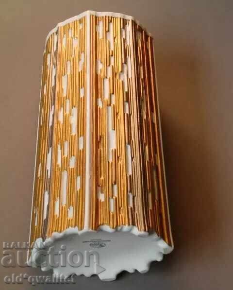 Ваза, Hutschenreuther, цвят: злато, сребро, бял, маркирана с цена 397.00 лв. | € 202.98 Ваза, Hutschenreuther, цвят: злато, сребро, бял, маркирана с цена 397.00 лв. | € 202.98