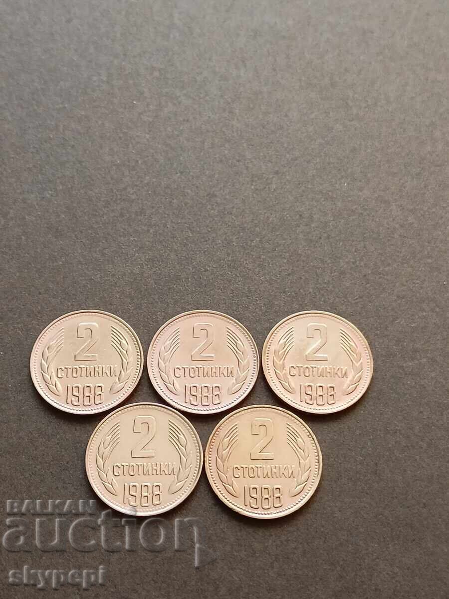 Lot 2 cents 1988 Lot 2 cents 1988