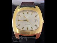 Gold Plated Rare Retro Swiss Watch PONTIAC HYDRAULICA