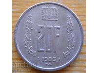 20 franci 1983 - Luxemburg