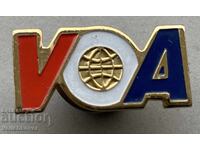 39830 USA radio station sign VOA Voice of America enamel pin