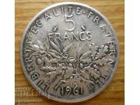 5 Francs 1961 - France (Silver)