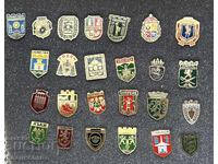 Collection of badges and coats of arms of Bulgarian cities and municipalities