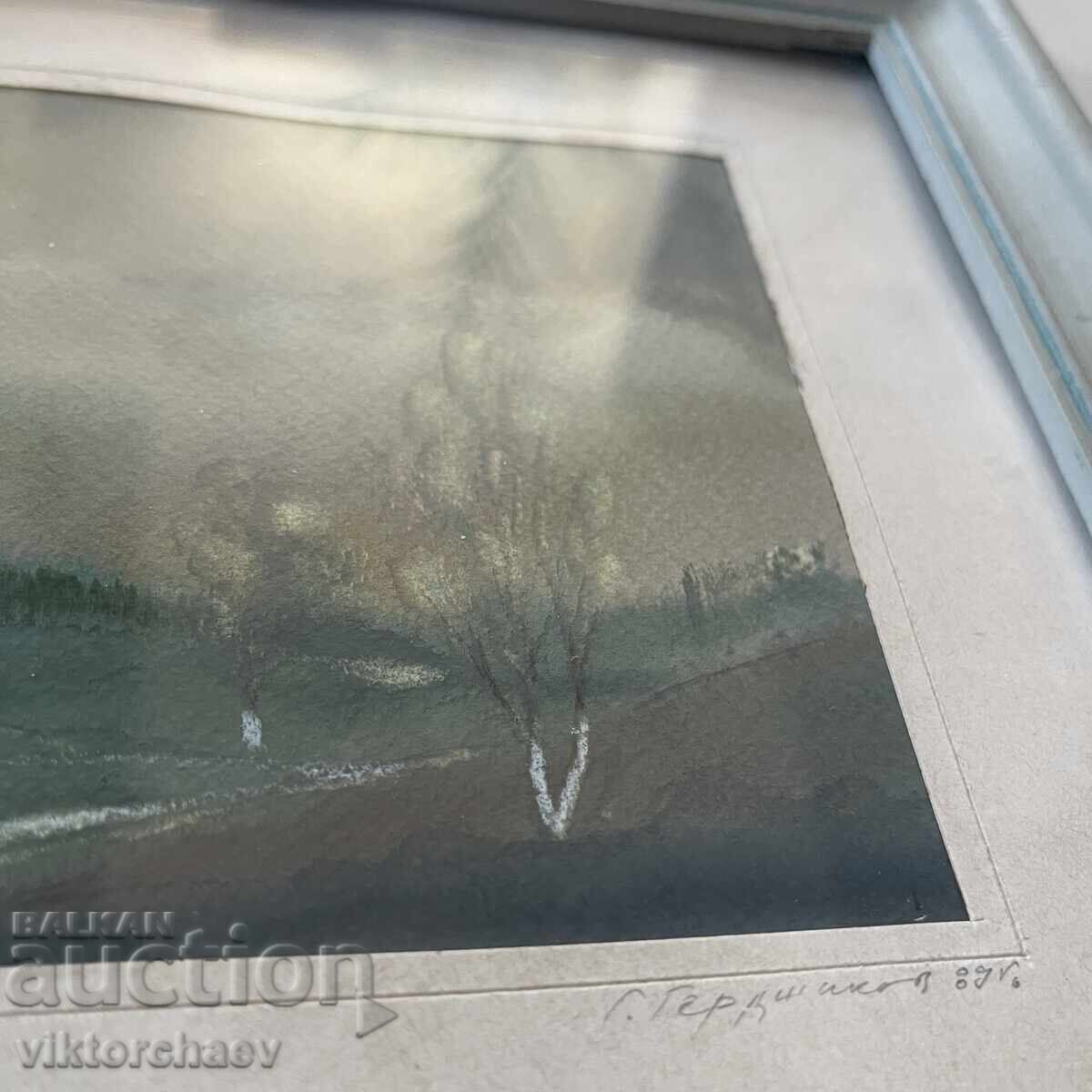 Georgi Gerdzhikov small painting - “Landscape” 1989 with price 260.00 BGN | € 132.94 Georgi Gerdzhikov small painting - “Landscape” 1989 with price 260.00 BGN | € 132.94