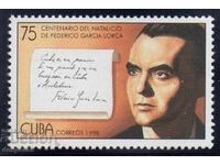 1998. Cuba. 100th anniversary of the birth of Federico Garcia Lorca.