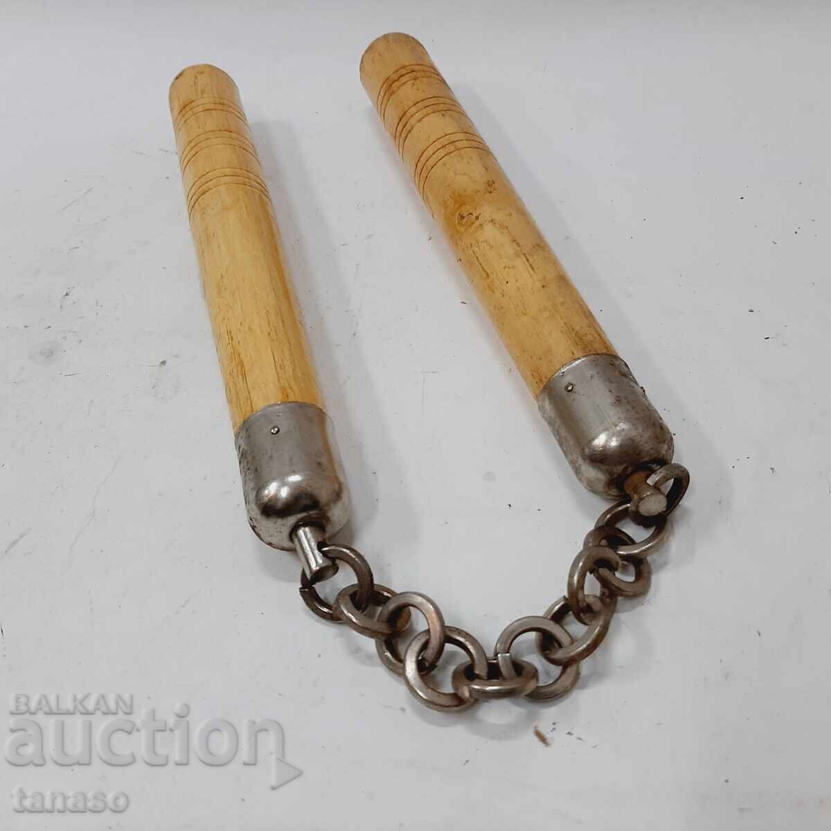 Nunchaku vechi din lemn (12,1) - 5