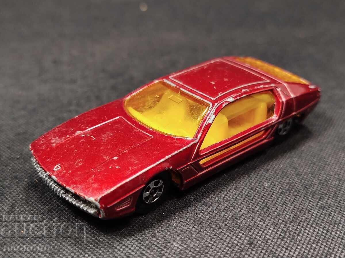 OLD RETRO METAL MATCHBOX ENGLAND LAMBORGHINI TROLLEY OLD RETRO METAL MATCHBOX ENGLAND LAMBORGHINI TROLLEY