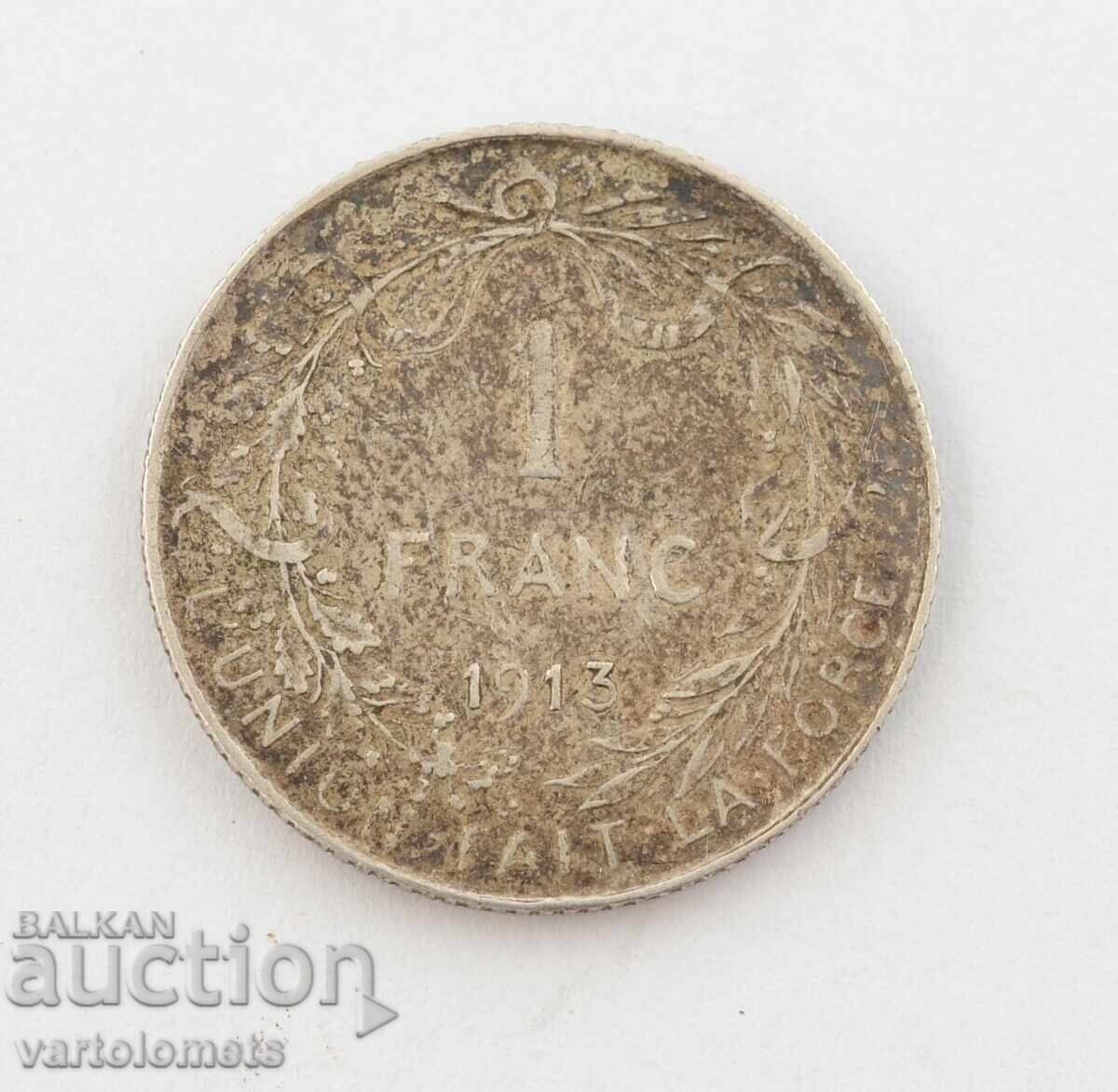 1 Franc 1913 - Belgium › King Albert I 1 Franc 1913 - Belgium › King Albert I