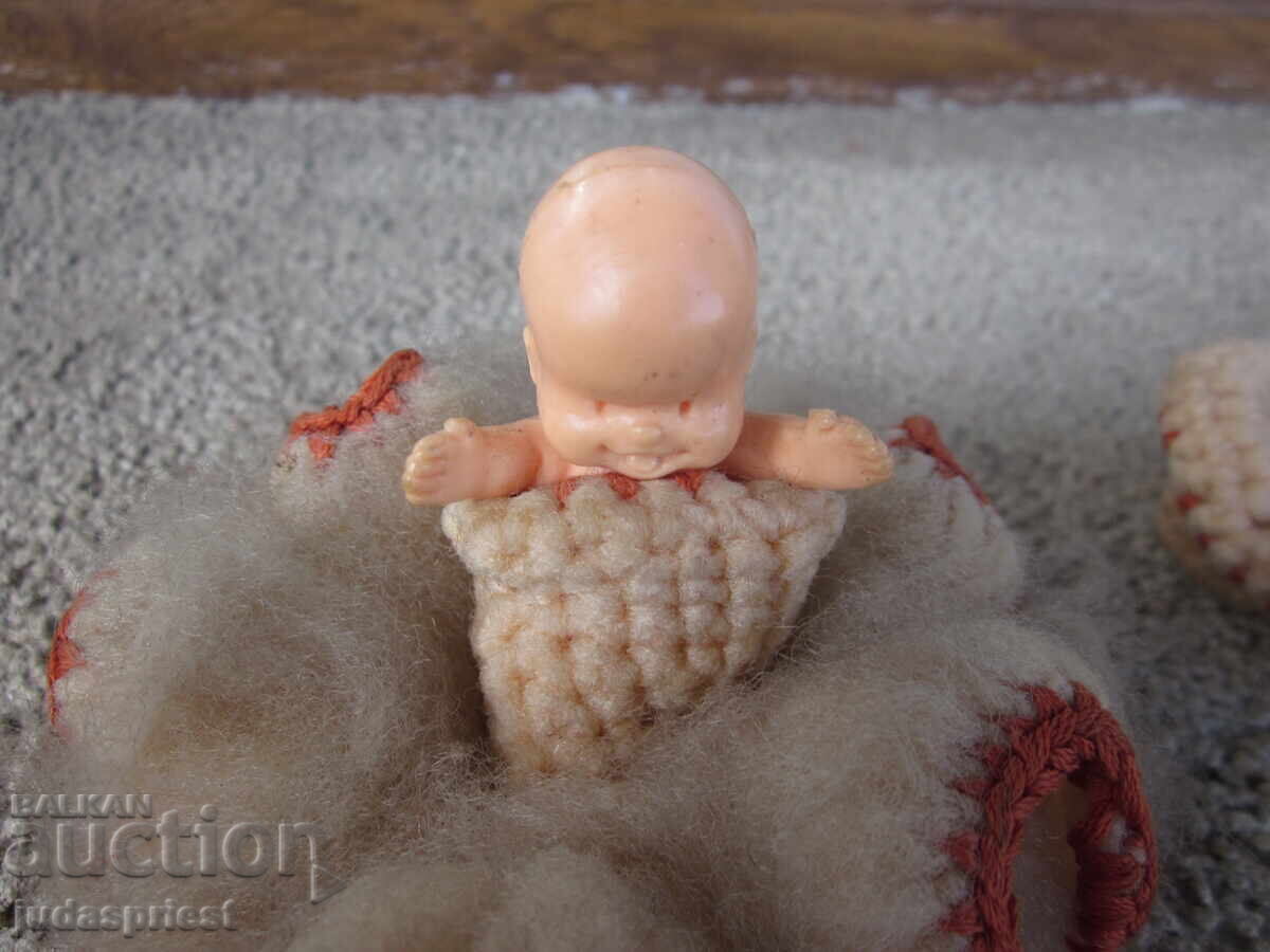 παλιό βουλγαρικό μικρό παιχνίδι κούκλα με μάλλινο φόρεμα - 6 παλιό βουλγαρικό μικρό παιχνίδι κούκλα με μάλλινο φόρεμα - 6