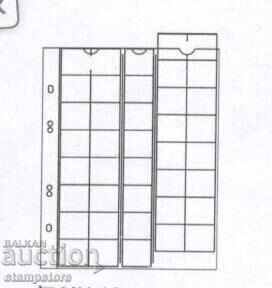 Pack of 5 sheets for coins with a diameter of up to 27mm Pack of 5 sheets for coins with a diameter of up to 27mm