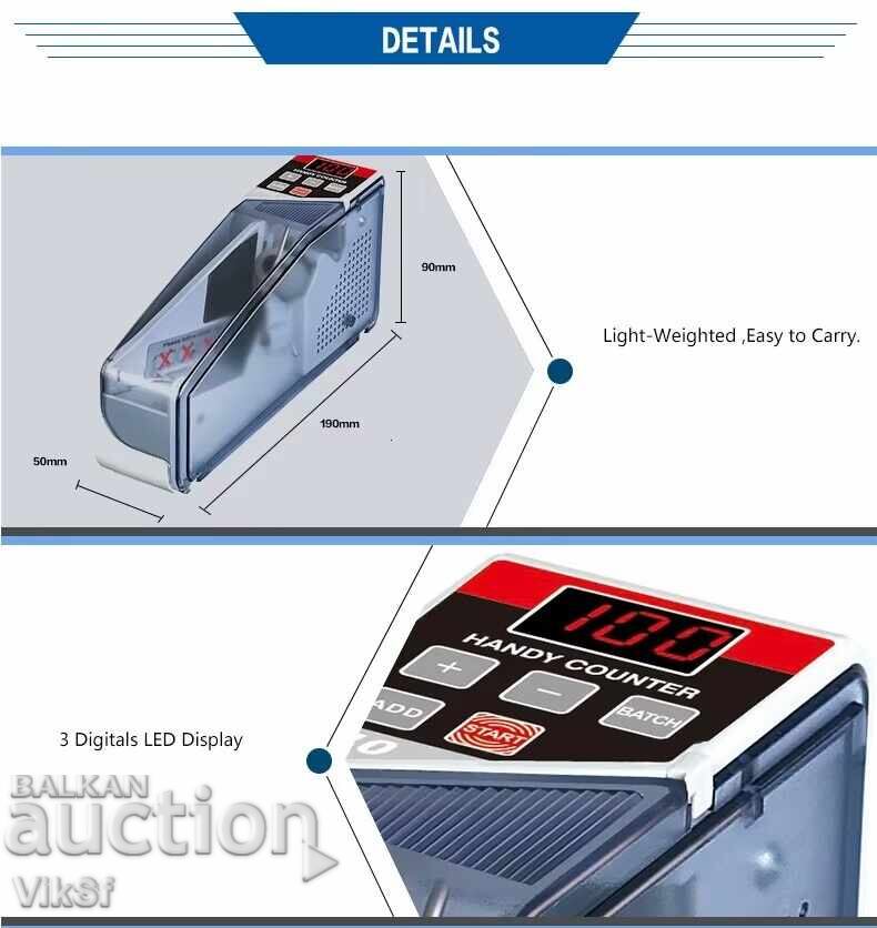 Mașină portabilă de numărat bancnote V 40 - 5 Mașină portabilă de numărat bancnote V 40 - 5